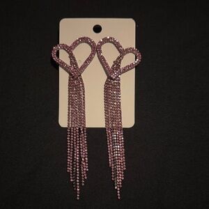 Torrid Pink Heart Dangle Earrings